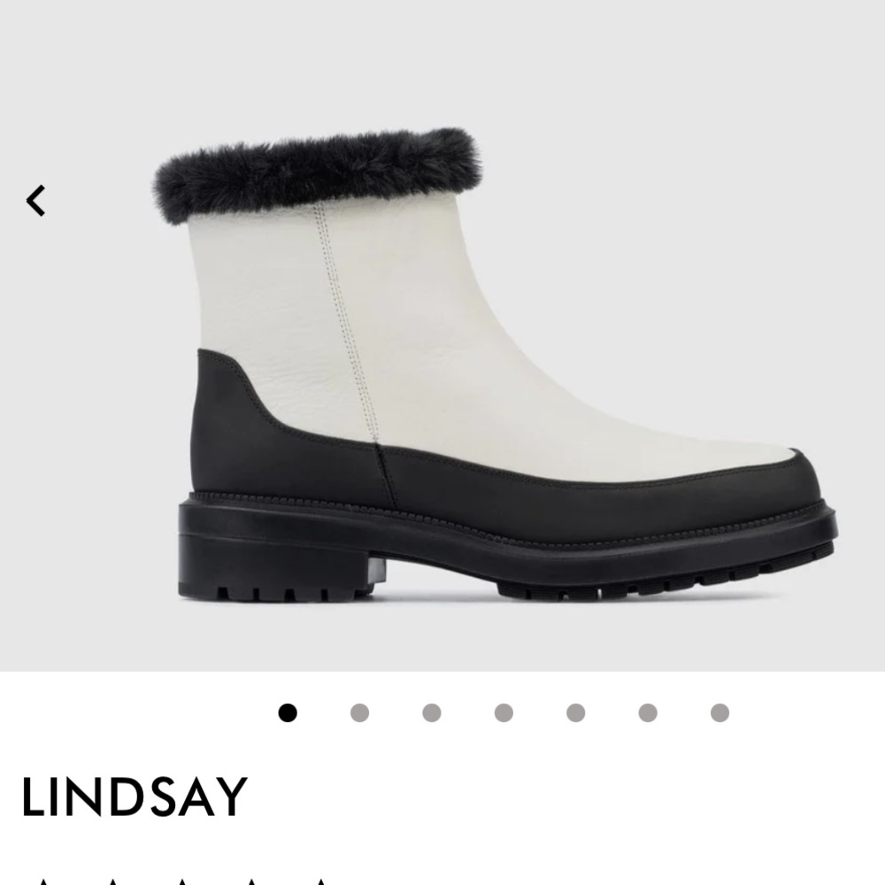 Aquatalia Lindsay Boot in Off-white / Black